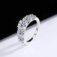 S925 Sterling Silver 3.6 Carat Moissanite Five-Star Ring Classic Fashion High-End Luxury Couple Model