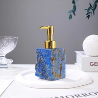 Bouteille de désinfectant pour les mains en quartz rose Distributeur de savon en pierre brute en cristal naturel Produit artisanal de guérison Autres objets artisanaux en cristal