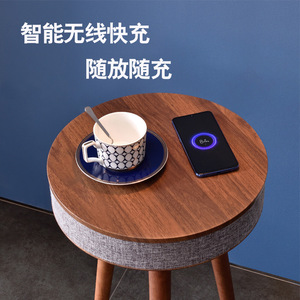 Solid Wood Bluetooth Speaker Smart Voice Music Multifunctional Wireless Charging <strong>Side</strong> <strong>Table</strong> <strong>Storage</strong> for Living Room Coffee <strong>Table</strong> - Product Image 4