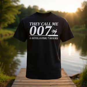 Camiseta con chiste de pesca 007, 0 picaduras, 0 peces, 7 horas, camiseta con humor - Product Image 3