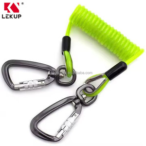 Cordon de sécurité anti-perte en spirale, porte-clés rétractable <span class=keywords><strong>avec</strong></span> boucle de sécurité, laisse en spirale de 5,0 mm, cordon pour outils <span class=keywords><strong>avec</strong></span> <span class=keywords><strong>mousqueton</strong></span> - Product Image 6
