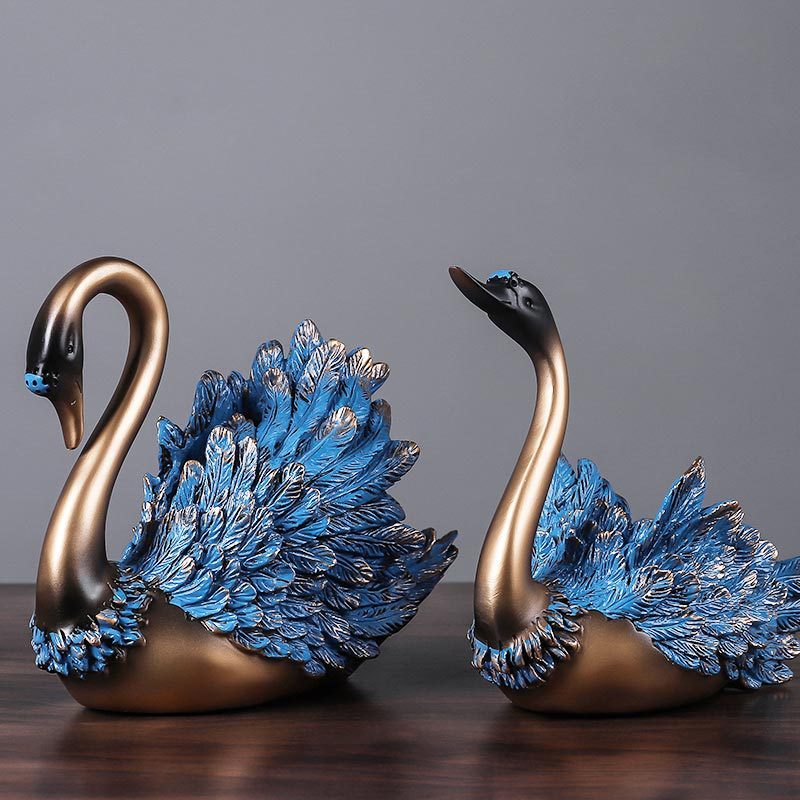 factory direct sales European style Resin crafts swan creative ornament