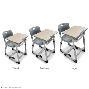 Conjunto de Escritorio y Silla <span class=keywords><strong>Escolar</strong></span> Ergonómico Moderno, Altura Ajustable, Muebles para Aula, Mesa de Estudio para Primaria y Secundaria - Product Image 3