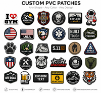 Patch PVC personnalisé en gros, patch logo 2D 3D en caoutchouc souple avec support thermocollant pour vêtements, sacs, chapeaux, casquettes, sacs à dos