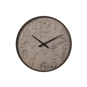 <span class=keywords><strong>Horloge</strong></span> <span class=keywords><strong>murale</strong></span> rétro en métal vintage de <span class=keywords><strong>80</strong></span> <span class=keywords><strong>cm</strong></span>, grande fleur, affichage à quartz à face unique, design d'aiguille rustique pour la maison, le salon - Product Image 4
