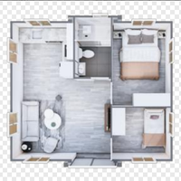 ZeYu Export Australie Maison Modulaire Extensible en Acier et Bois, Respirante, Énergie Solaire, Bâtiment de Bureau Modulaire à Double Aile, Garantie 1 An