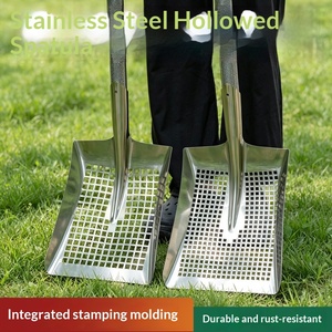Stainless Steel Thickened Square Hole Silver Corn Peanut Agricultural &amp; Household Use Chongqing <strong>Sieve</strong> <strong>Shovel</strong> - Product Image 3