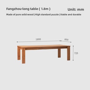 Mesa de Comedor de Madera Maciza de Teca Africana, Diseño Moderno Minimalista, Muebles para el Hogar, para Comedores y Oficinas - Product Image 6