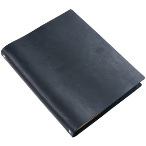 Envío de la gota Libro de trabajo de cuero de grano completo Libro de cuentas de negocios Cubierta de libro de cuero de papel personalizado Jotter Vintage A4 <span class=keywords><strong>Notebook</strong></span> - Product Image 6