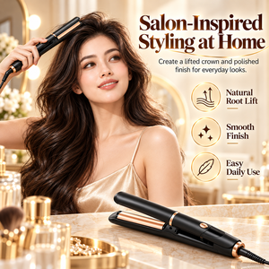 Plancha de Pelo Inspirada en Salón, Alisadora de Raíces, con Acabado Liso, para Uso Diario en Casa o Salón - Product Image 1