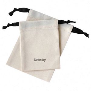 Custom Logo Printed Cotton Linen Candle Soap <b>Pouch</b> Eco Friendly Gift <b>Pouch</b> Gift <b>Drawstring</b> Bag Jewelry Bag - Product Image 1