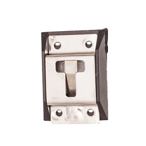 Porte-conteneur arrière de remorque de camion arrêt porte en T en acier inoxydable avec déflecteur et crochet - Product Image 2