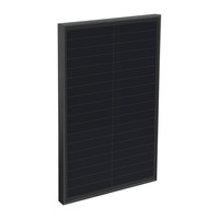 Nouveauté BC 30W 50W 100W 200W Module solaire à contact arrière Technologie de cellules solaires Hpbc Panneau solaire en verre noir pour toit BIPV