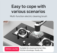 Brosses de nettoyage électriques 7.4V 2600mah avec de longues heures de travail Réservoir d'eau externe Appuyez sur le bouton pour pulvériser du liquide