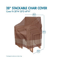 Housse de chaise longue de patio imperméable anti-UV Offre Spéciale en usine housse de chaise de table de patio empilable de 28 pouces