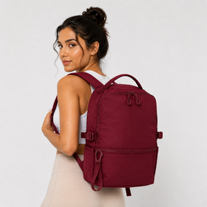 Sac à dos Oxford rose 20-35L résistant à l'eau avec fermeture éclair et sangles réglables pour femme, idéal pour la gym et le quotidien – Expédition depuis l'entrepôt américain - Product Image 6