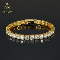 Vente en gros Bracelet chaîne Mossanite 2mm-6mm Luxe Femmes Hommes Or 925 Argent Sterling Lab Grown Mossanite Bijoux
