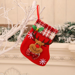 Nouvelles chaussettes de Noël pour la maison, pour enfants, décoration de cheminée, chaussettes suspendues pour arbre de Noël, rangement de cadeaux et bonbons, emballage imprimé - Product Image 6