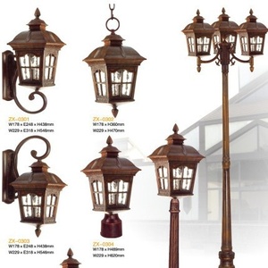 Lanterne de jardin extérieure marron clair IP66 AC 220V 3500K blanc chaud, autre support mural solaire, garantie 10 ans - Product Image 3