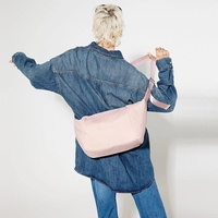 Sac bandoulière matelassé en nylon pour femme, petit sac de jour, sac banane, sac croisé, sac messager avec sangle réglable