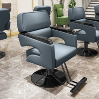Fauteuils de barbier hydrauliques en cuir doré modernes pour hommes et femmes, meubles de coupe de cheveux professionnels, vente en gros en provenance de salon