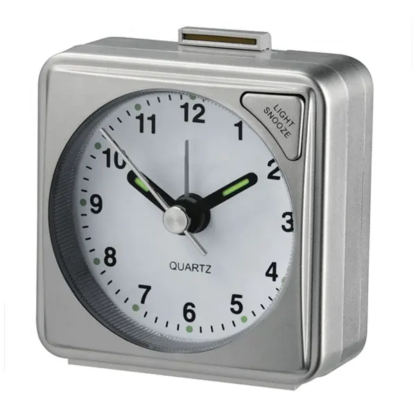 Classic Quartz Analog Mini Square Travel Alarm Clock Mini Desktop Table Alarm Clock