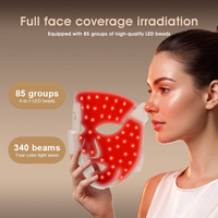 Masque de luminothérapie LED flexible sans fil, masque à lumière rouge NIR pour une réparation profonde de la peau