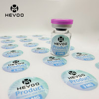 Étiquettes personnalisées pour flacons de peptides 3 ml, autocollants holographiques en vinyle imperméable avec logo personnalisé pour l'emballage de la recherche, commandes en gros