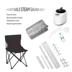 Portable Sauna Box 2.6L Steam Generator Home Gym Sauna Tent