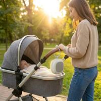 Nouvelle machine à bruit blanc portable pour bébé, machine à berceuses, apaisant de sommeil portable pour bébé avec veilleuse et détection des pleurs