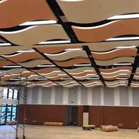 Plafon Gantung Akustik Fiberglass dengan Daya Serap Suara Tinggi dan Kelas Tahan Api A