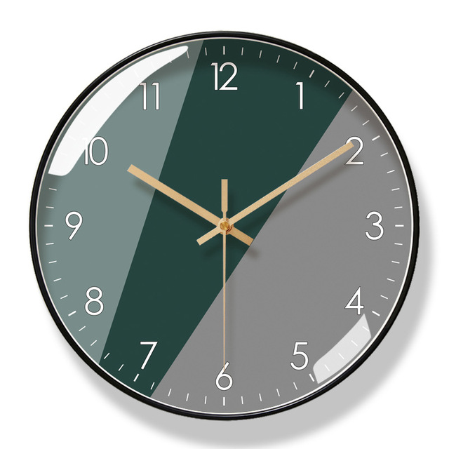 Antique Style Quartz Abstract Needle Beautiful Wall Clock Minimalist Art Glass Wall Clock for Living Room Home Decor