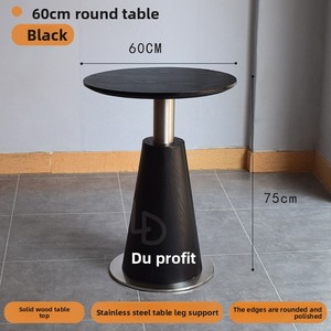 Mesa de Centro Moderna Minimalista de Madera Maciza para el Hogar, Muebles para Recepción, Sala de Estar, Cafetería, Tienda de Té, Habitación de Hotel - Product Image 6