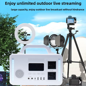 Portable <b>Solar</b> Power Station <b>Generator</b> Bank MPPT Controller Home Outdoor Energy Storage Supply HX-400A LiFePO4 Flashlight - Product Image 4