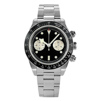 Reloj de Pulsera de Cuero para Hombre, Estilo Piloto Vintage, Mecánico, Automático, Cronógrafo, Cronómetro, de Lujo, con Logotipo Personalizado, Precio de Fábrica, 200m
