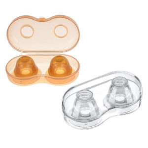 Correcteurs de mamelons en silicone avec logo personnalisé, tire-lait, ventouses avec étui de transport, paires - Product Image 1