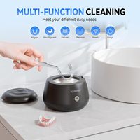 Nettoyeur UV à ultrasons électrique domestique 200ml Portable Mini bijoux montre nettoyant prothèse dentaire orthodontique plateau de blanchiment
