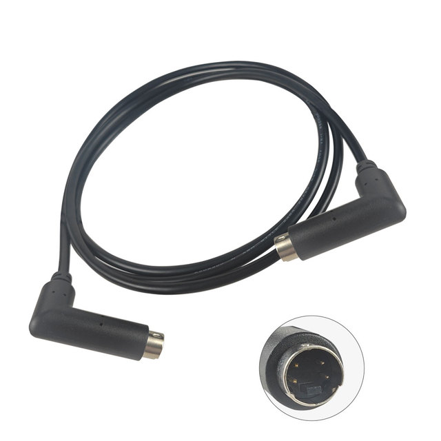 Custom Factory High Quality 90 Degree s Video Shield Right Angle Male to Male 4 5 6 7 8 Pin Mini Din Midi Connector Elbow Cable