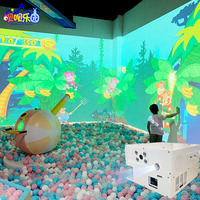Jeu de Projection Murale Interactif de Balle Éclatante, Projecteur Virtuel 3D à Détection de Mouvement AR pour Enfants, Idéal pour Aire de Jeux Intérieure, Parc à Thème, Club