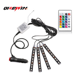 Luz ambiental para coche RGB 5050 9 chips 121 mm 4.76 pulgadas 12-24 V Tira de iluminación interior de siete colores para el interior del automóvil - Product Image 3