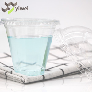 Custom Logo 5oz 7oz 8oz 9oz 78MM Disposable PET Clear Plastic Cups  Boba Milkshake Smoothie Beverage Juice Cups 1000pcs/CTN