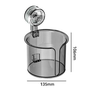 Treo Tường Mô Hộp Hút Cup Acrylic Nhà Vệ Sinh Nhựa Vòng Lưu Trữ Organizer Kệ Trong Suốt Chủ Cho Phòng Tắm - Product Image 6