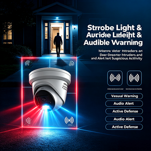 Caméra réseau tourelle fixe HIK DS-2CD2347G2-LSU/SL 4 mm 4 MP ColorVu avec lumière stroboscopique et avertissement sonore - Product Image 3