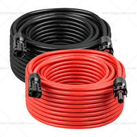 Solarpanel-Kabel PV-Steckverbinder Draht 2,5mm2 4mm2 6mm2 Mit Stecker Schwarz 10 AWG Solar-Verlängerungskabel
