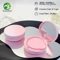 Boîtier compact rose pour poudre libre BB Air Cushion avec miroir, simple/double couche, en PS, forme portable, boîte à cosmétiques, outils de maquillage