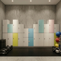 Casier de rangement facile à assembler, coloré, en plastique, étanche, écologique, démontable, pour salle de sport, avec serrure électronique ABS, résistant à la rouille, 1 compartiment