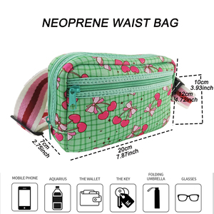 Riñonera de neopreno con estampado personalizado, riñonera portátil para deportes al aire libre, bandolera para teléfono con cremallera, <span class=keywords><strong>Mini</strong></span> cinturón, cosméticos, riñonera Lulu - Product Image 6