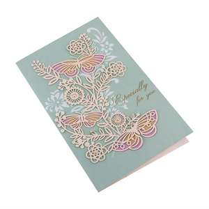 WINPSHENG-<span class=keywords><strong>tarjetas</strong></span> <span class=keywords><strong>de</strong></span> agradecimiento, láser especial, flor y mariposa, papel <span class=keywords><strong>de</strong></span> Arte <span class=keywords><strong>de</strong></span> corte láser/papel especial, logotipo del cliente, 3-5 días - Product Image 5