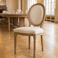 Chaise en bois Louis OK-9008 avec coussin pour hôtel, mariage, événement, sièges commerciaux