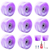 CHAQUE patins Quad de couleur mélangée 58*32 roues roues en PU bicolore quatre patins à roulettes 82A roue à haute élasticité
